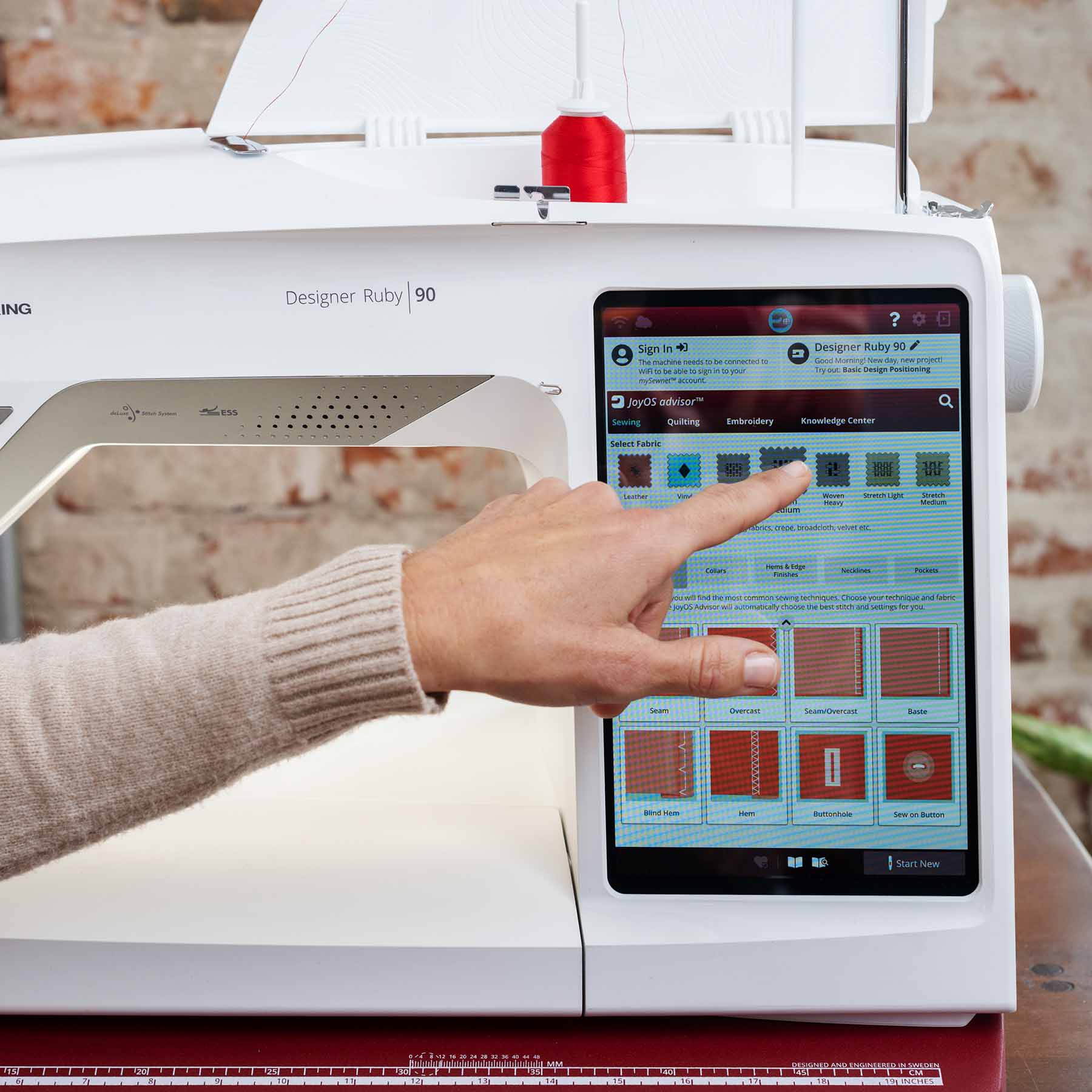 HUSQVARNA® VIKING® DESIGNER RUBY™ 90 Sewing & Embroidery Machine - Image 3