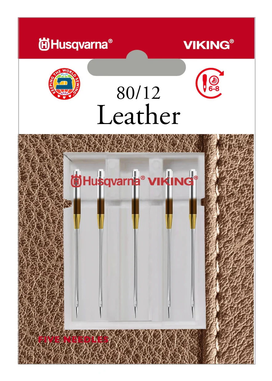 HUSQVARNA® VIKING® Leather Needles Size 80/12 5-Pack
