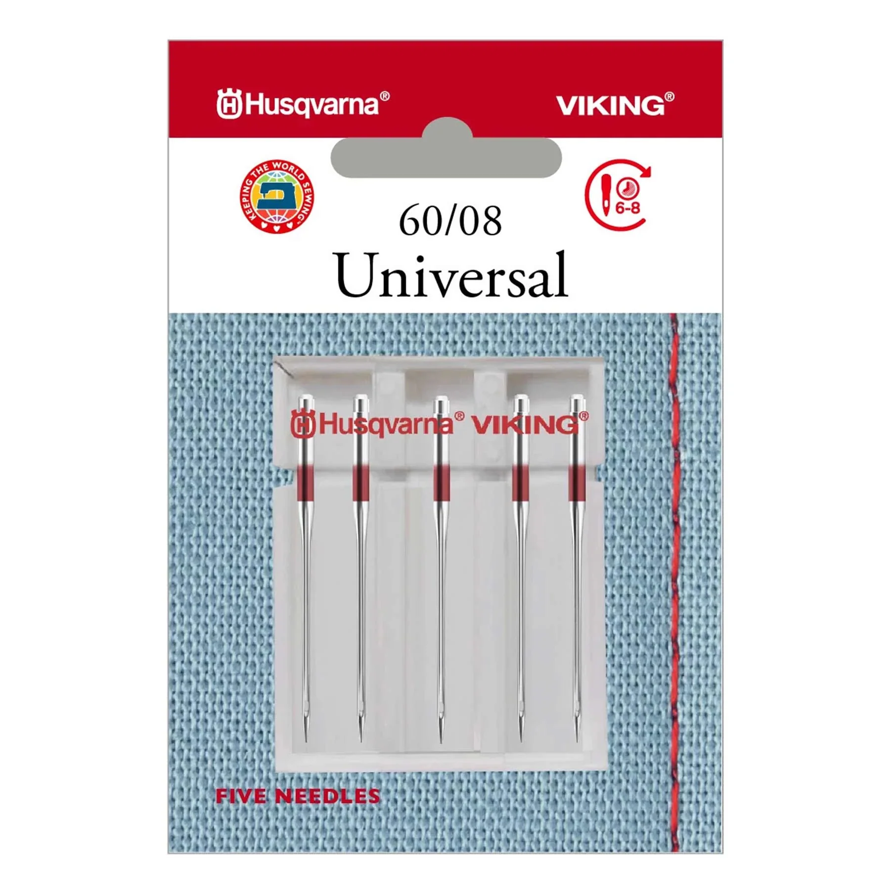 HUSQVARNA® VIKING® Universal Needles Size 60/08 5-Pack