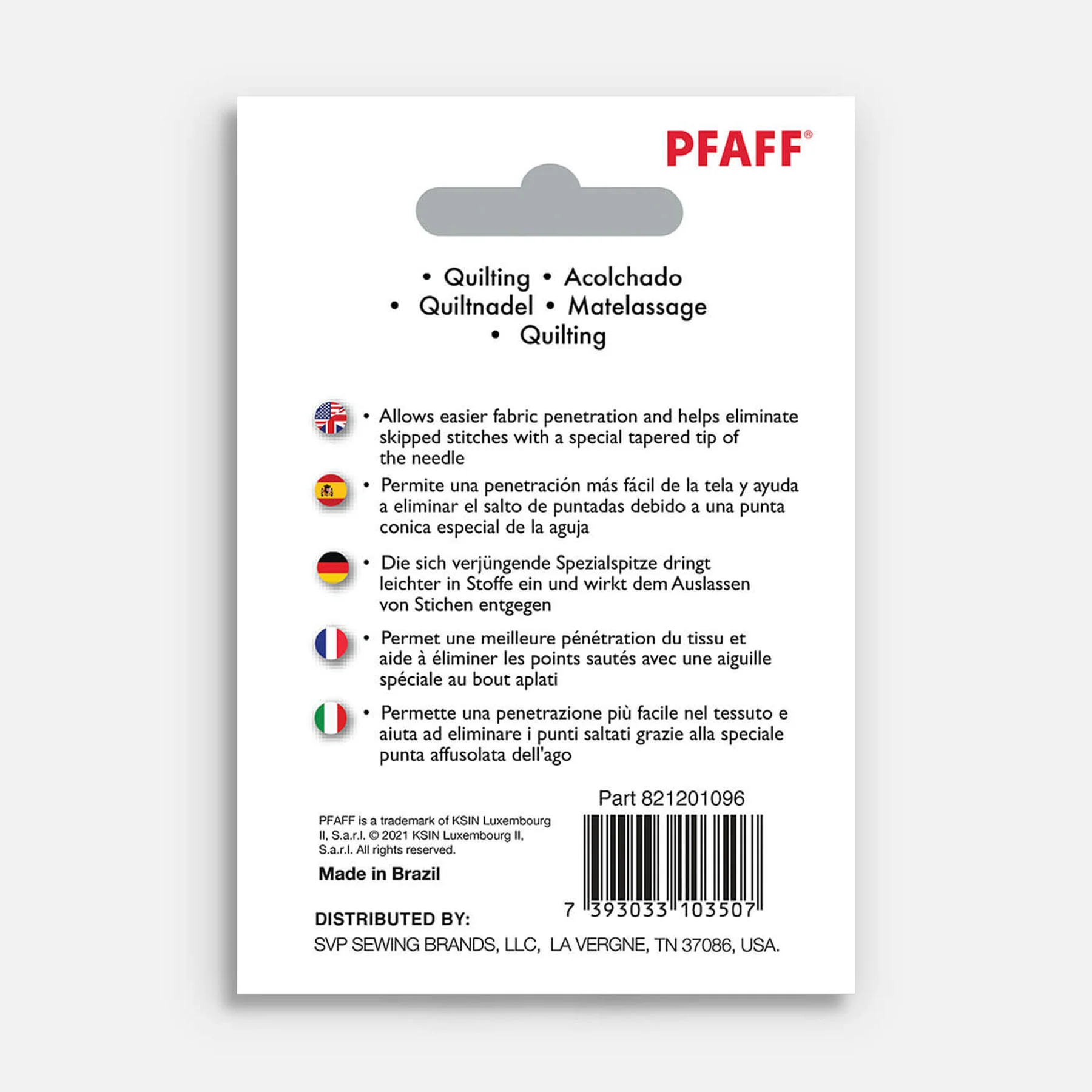 PFAFF® Quilting Needles Assorted Sizes 5-Pack - Image 2