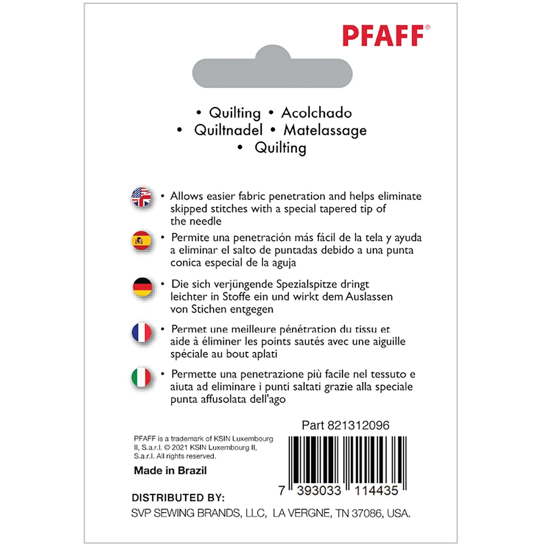 PFAFF® Quilting Needles Size 80/12 5-pack - Image 2