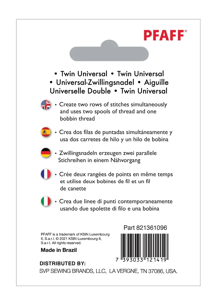 PFAFF® Twin Universal 1.6mm Needle Size 70/10 - Image 2