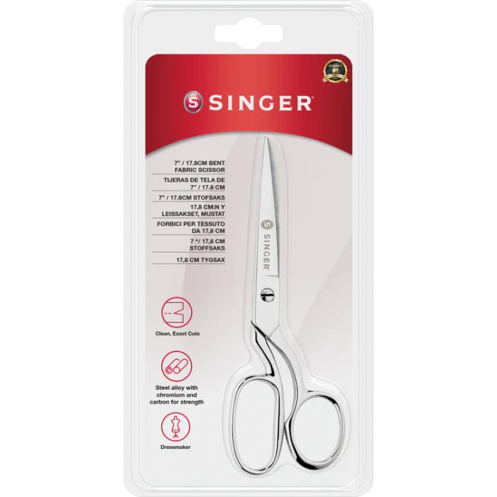 SINGER® 17.8 cm Bent Fabric Scissor