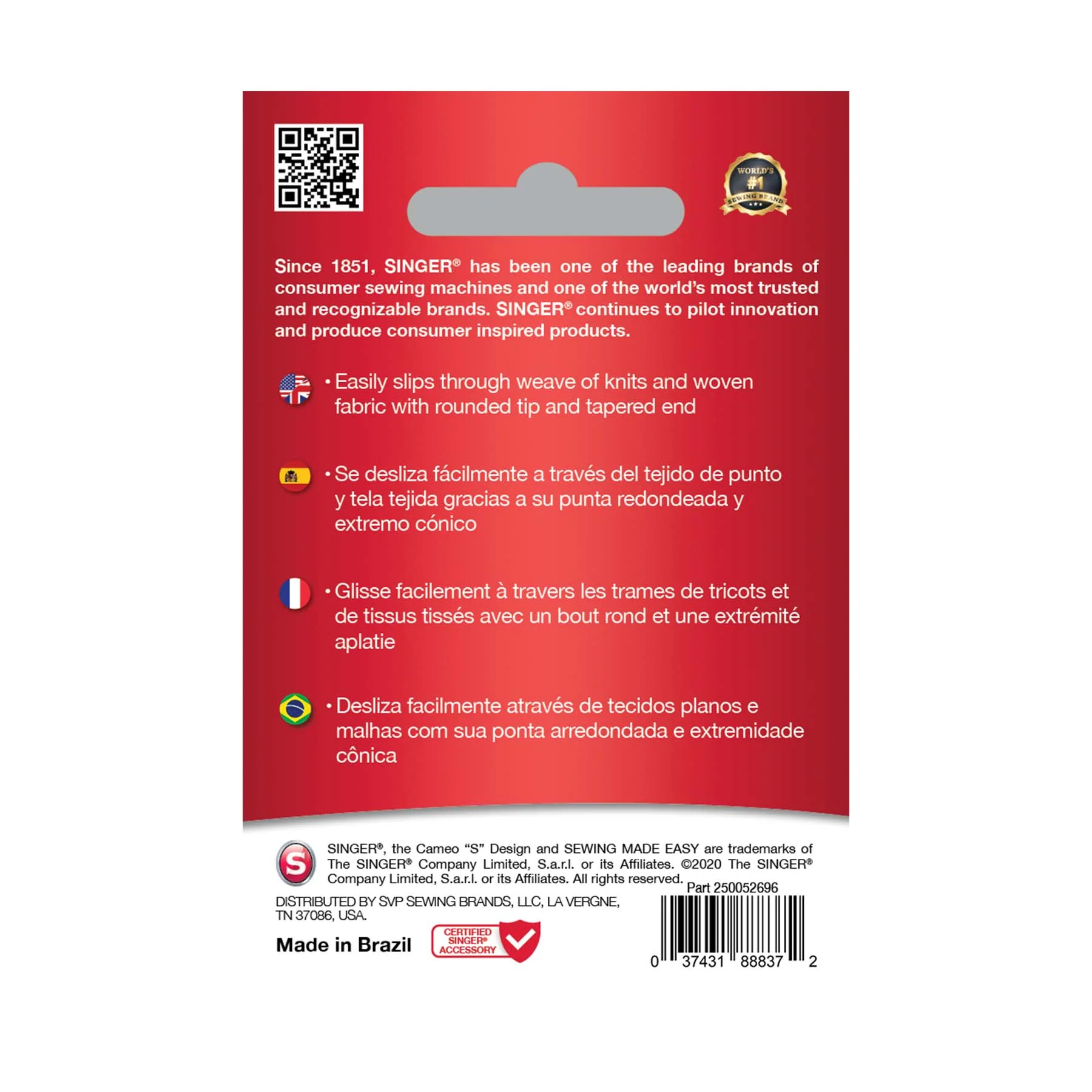 SINGER® Universal Needles Assorted Sizes 5-Pack - Image 2